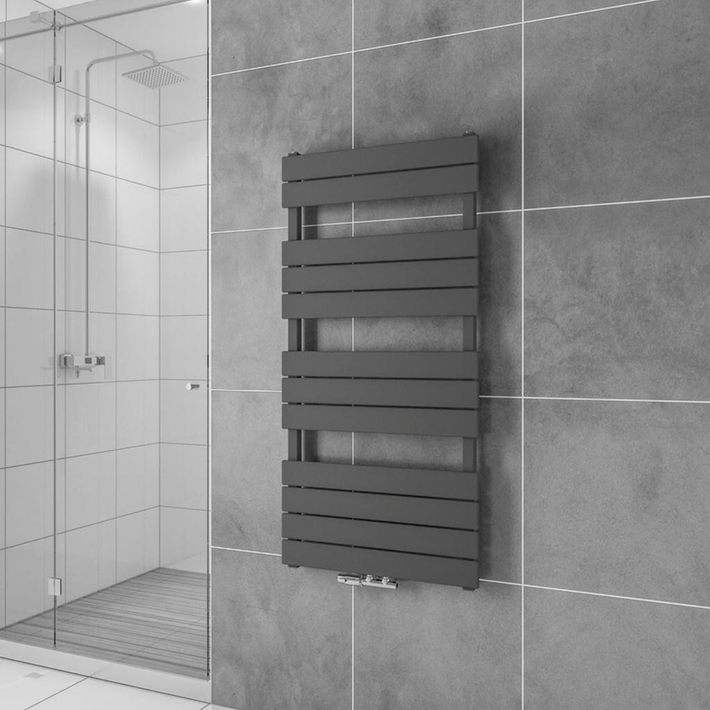[20430012] Smyrna Design Towel Radiator 500x1200 mm Zwart