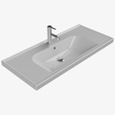 Wastafel Keramische Frame Mat Grijs 100x45 cm