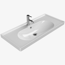 Arya 100 Wastafel 100x45 cm Mat Wit