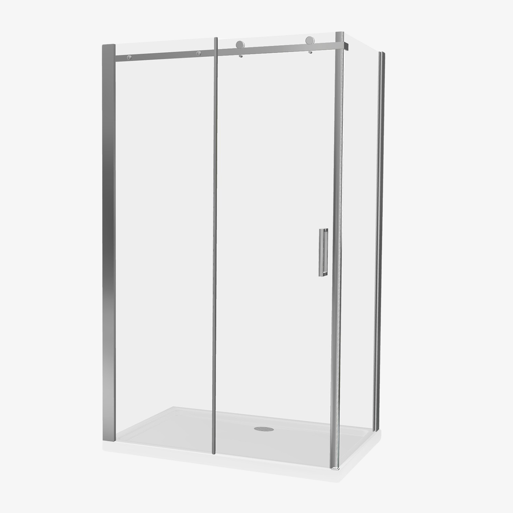 [20320007] Douchecabine Karlijn Chroom 80x120 cm 8 mm - Nano - Omkeerbaar