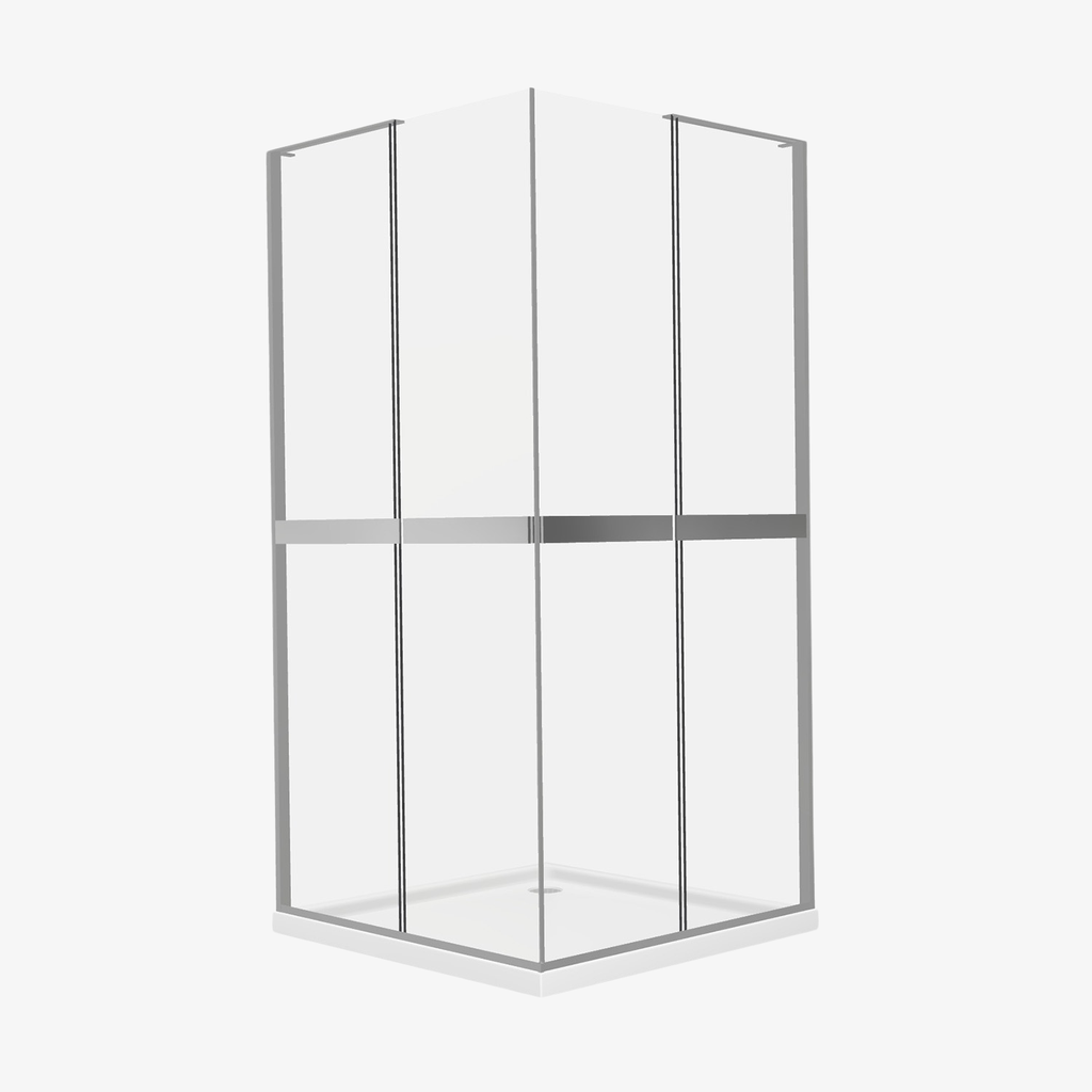 [20340022] Douchecabine Renate Chroom 100x100 cm 8 mm