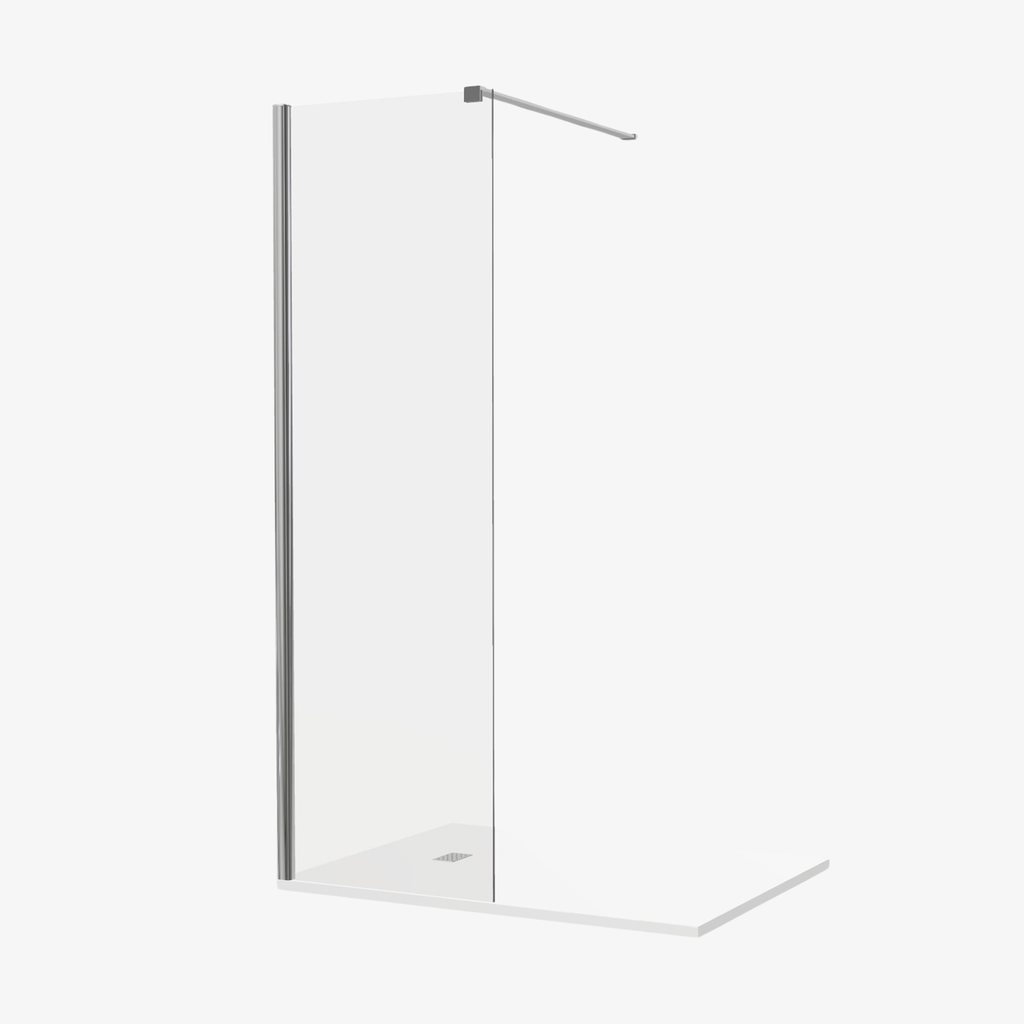 [20310018] Lola Inloopdouche 70 cm Antikalk Helder Glas Chroom Profiel 8 mm  Omkeerbaar Veiligheidsglas Nanocoating