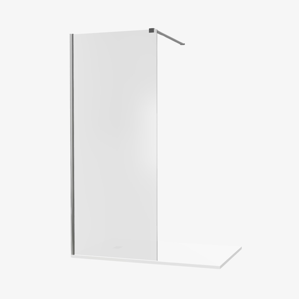 [20310011] Nicky Inloopdouche  Mat Glas 80 cm Chroom Profiel 8 mm Veiligheidsglas Melkglas Easy Clean