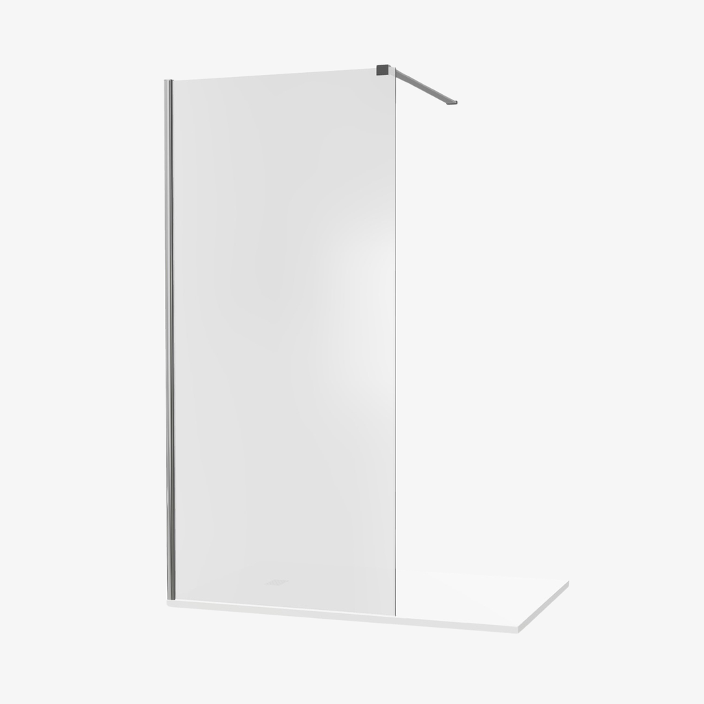 [20310012] Nicky Inloopdouche  Mat Glas 90 cm Chroom Profiel 8 mm Veiligheidsglas Melkglas Easy Clean