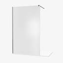 Nicky Inloopdouche  Mat Glas 120 cm Chroom Profiel 8 mm Veiligheidsglas Melkglas Easy Clean