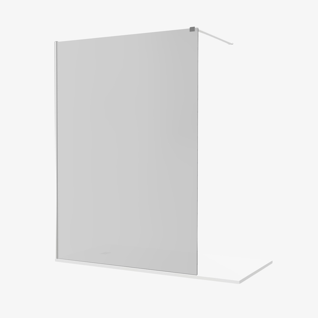 [20310015] Nicky Inloopdouche  Mat Glas 140 cm Chroom Profiel 8 mm Veiligheidsglas Melkglas Easy Clean