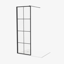 Inloopdouche Iris 70 cm Zwart Mat Raster Easy Clean 8 mm helderglas Aluminuim profiel Nano-Coating