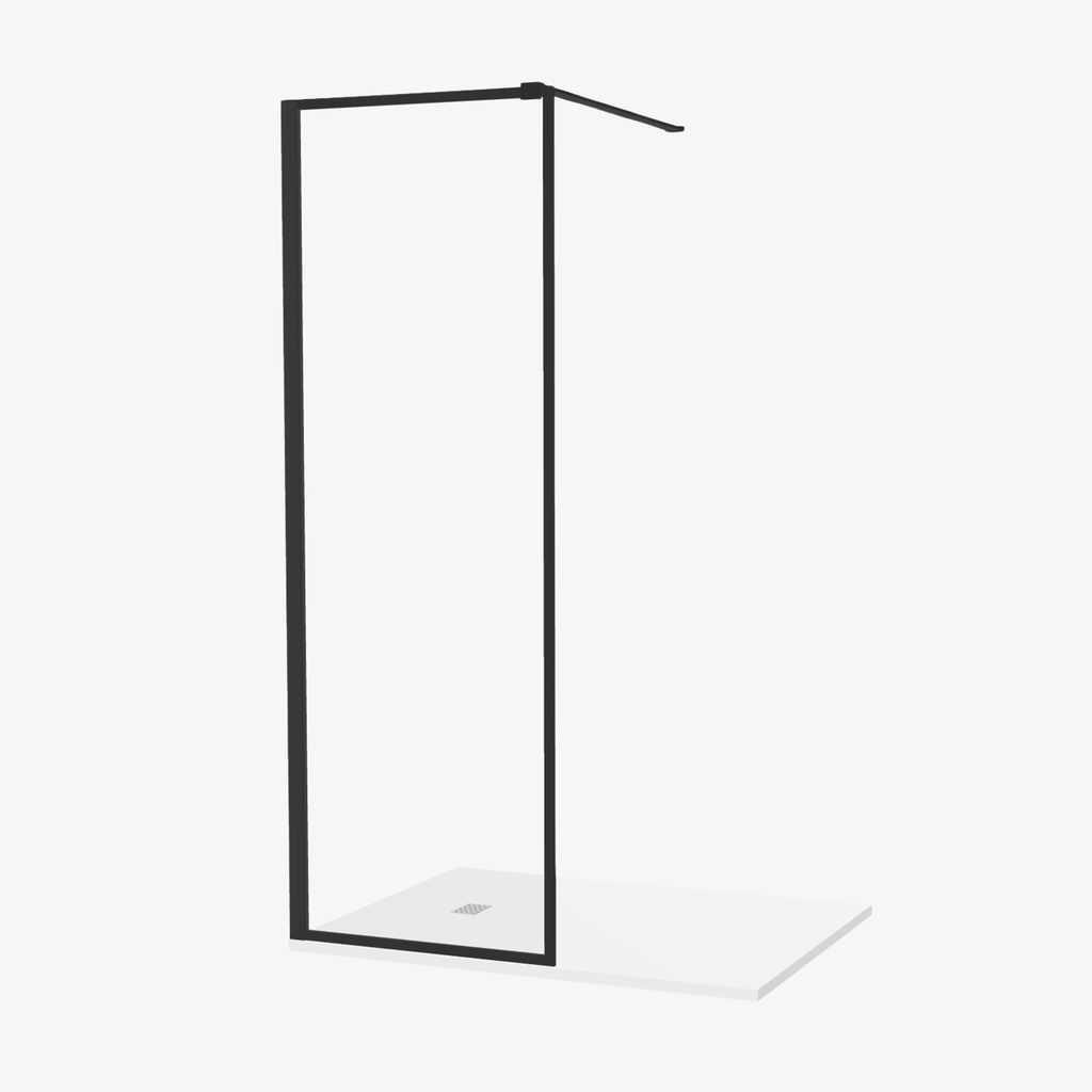 [20310048] Inloopdouche Lisa 70 cm Easy Clean 8 mm helderglas Zwart Mat Aluminuim profiel Nano-Coating