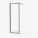 Inloopdouche Lisa 70 cm Easy Clean 8 mm helderglas Zwart Mat Aluminuim profiel Nano-Coating