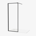 Inloopdouche Lisa 80 cm Easy Clean 8 mm helderglas Zwart Mat Aluminuim profiel Nano-Coating