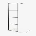 Inloopdouche Nina 80 cm Zwart Mat Raster Easy Clean 8 mm Helderglas Aluminuim Profiel Nano-Coating