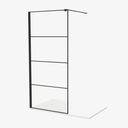 Inloopdouche Nina 90 cm Zwart Mat Raster Easy Clean 8 mm Helderglas Aluminuim Profiel Nano-Coating