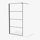 Inloopdouche Nina 100 cm Zwart Mat Raster Easy Clean 8 mm Helderglas Aluminuim Profiel Nano-Coating