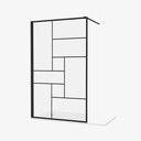 Inloopdouche Mila 120 cm Raster Easy Clean 8 mm helderglas Zwart Aluminuim profiel Nano-Coating