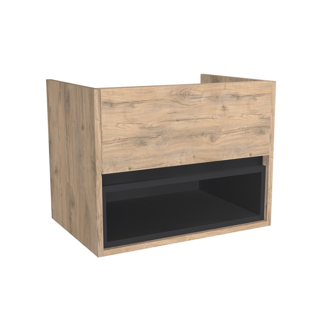 [C-PO-65-OK-DO] Pohlheim 65 cm Dorado - Onderkast MDF - Softclose greeploos 1 Duer - 1 Open Kast - Wastafelmeubel Voor Waskom