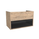 Pohlheim 80 cm Dorado - Onderkast MDF - Softclose greeploos 1 Duer - 1 Open Kast - Wastafelmeubel Voor Waskom