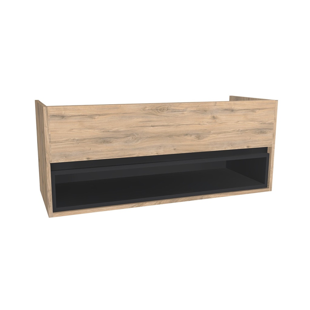 [C-PO-120-OK-DO] Pohlheim 120 cm Dorado - Onderkast MDF - Softclose greeploos 1 Duer - 1 Open Kast - Wastafelmeubel Voor Waskom