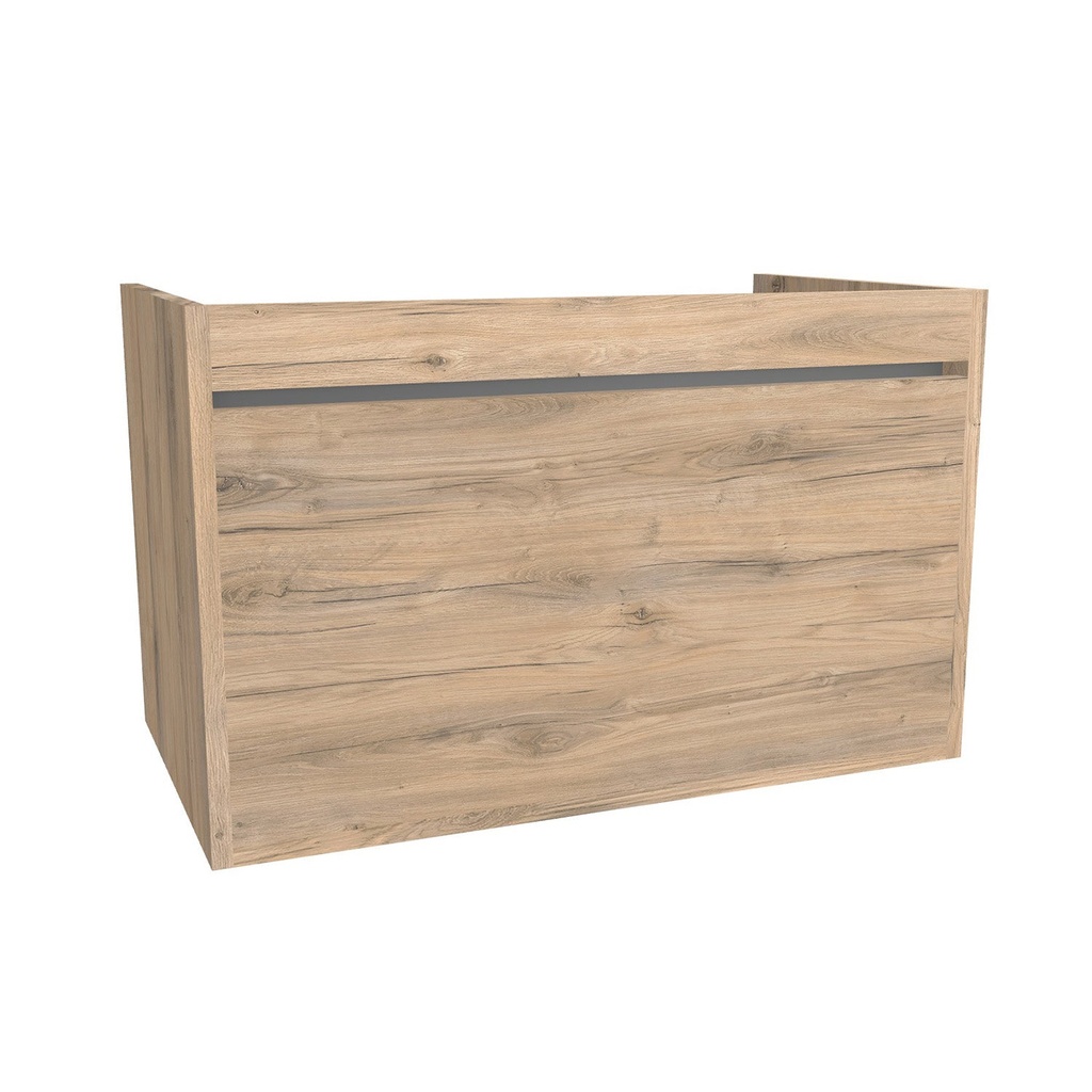 [B-OB-80-OK-DO] Oberhausen 80 cm Dorado - Onderkast MDF - Softclose semi handgreep 1 Lade -  Wastafelmeubel Voor Waskom