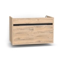 Kassel 80 cm Dorado - Onderkast MDF - Softclose semi handgreep 2 Deuren - Wastafelmeubel Voor Waskom