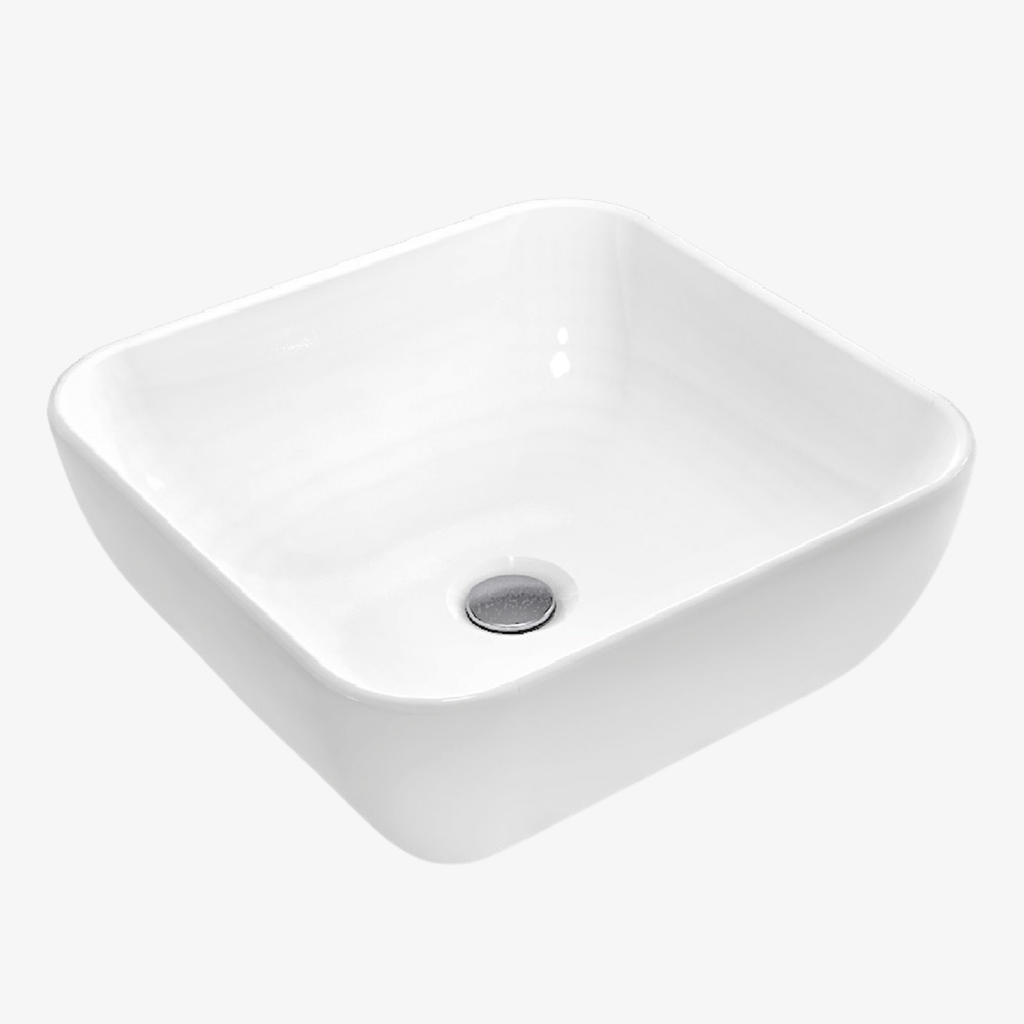 [W-PO-4040-HW] Waskom Keramische Porto Hoogglans Wit 40x40 cm