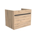 Amsterdam 65 cm Dorado - Onderkast MDF - Softclose Greeploos 1 Lade 1 Binnenlade - Wastafelmeubel Voor Waskom