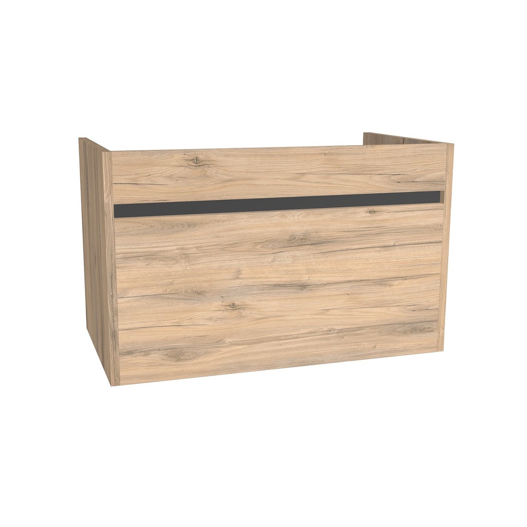 [B-AM-80-OK-DO] Amsterdam 80 cm Dorado - Onderkast MDF - Softclose Greeploos 1 Lade 1 Binnenlade - Wastafelmeubel Voor Waskom