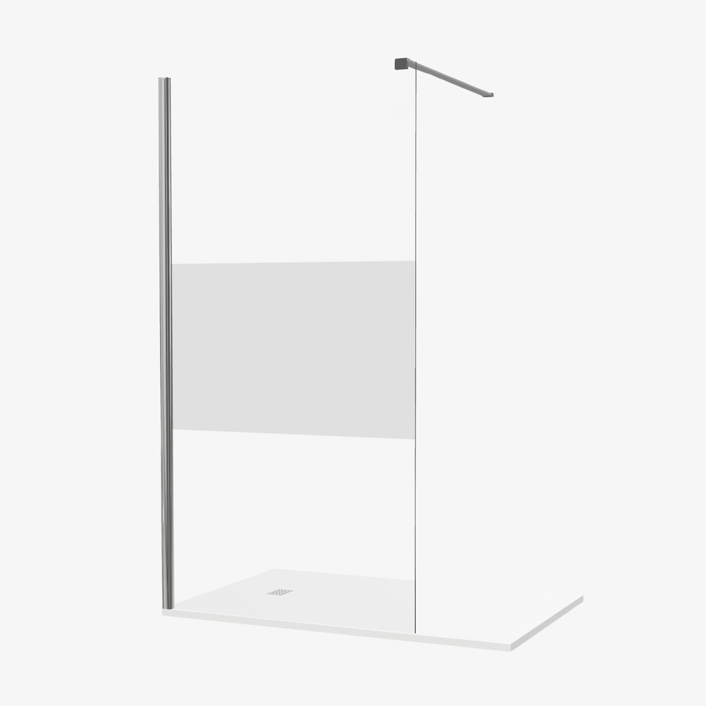 [20310003] Susan Inloopdouche 100 cm Helder / Mat Glas Veiligheidsglas 8 mm met Antikalk