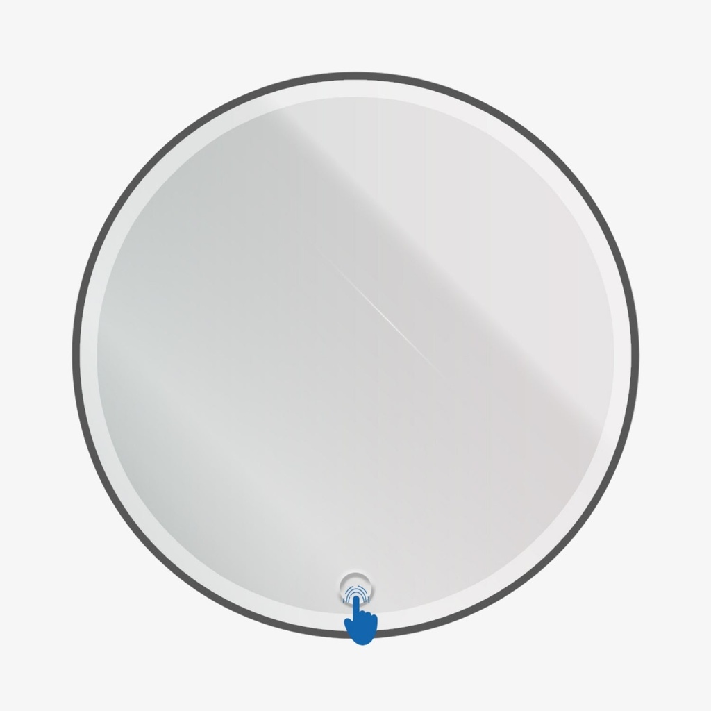 [10223075] Led Spiegel Kees Rond Dia LED Verlichting Ronde / Mat Zwart