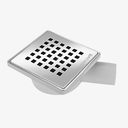 Vloersifon Rosy in PVC met Inox rooster - Uitgang Horizontaal - 15x15 cm Ø50