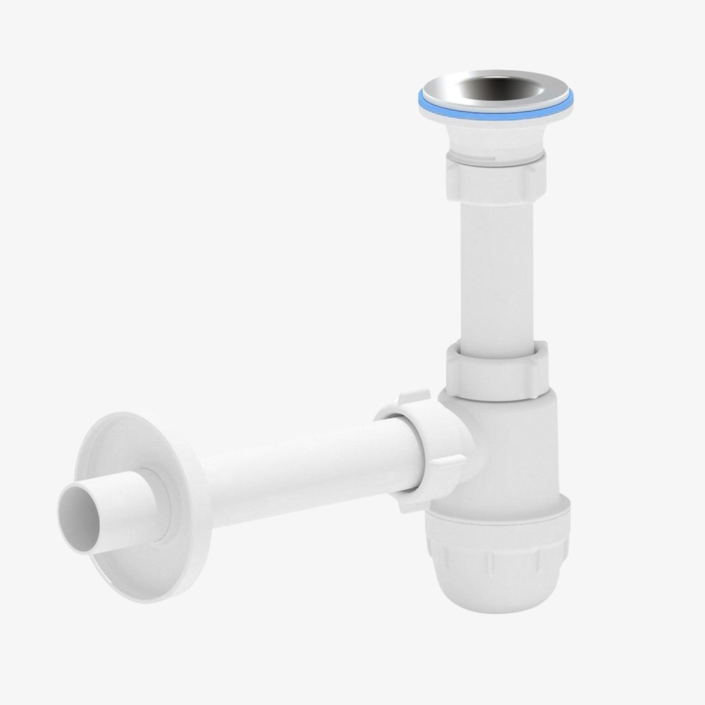 [10440001] Beker Sifon Sibel met Crepine Wit 32 cm