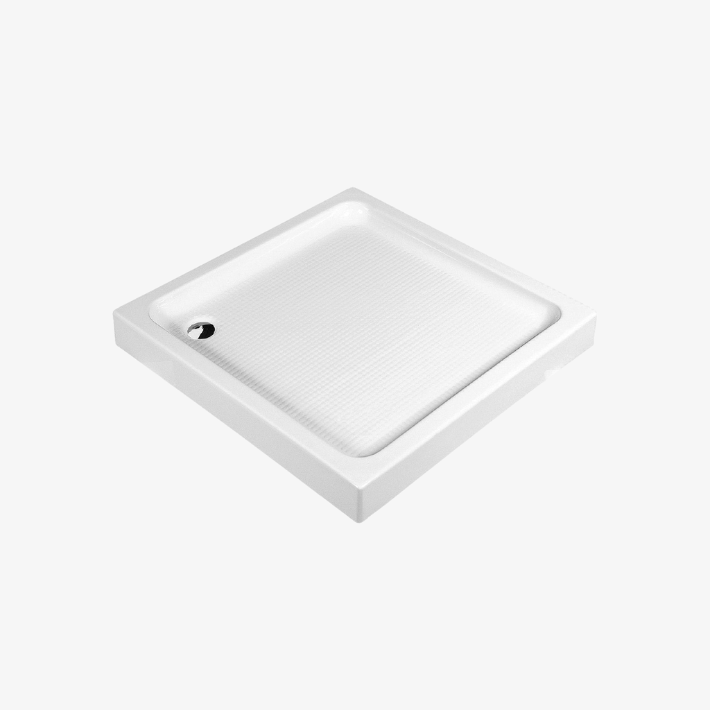 [20350055] Douchebak Acryl Agaat Vierkant Wit 100x100x15 cm