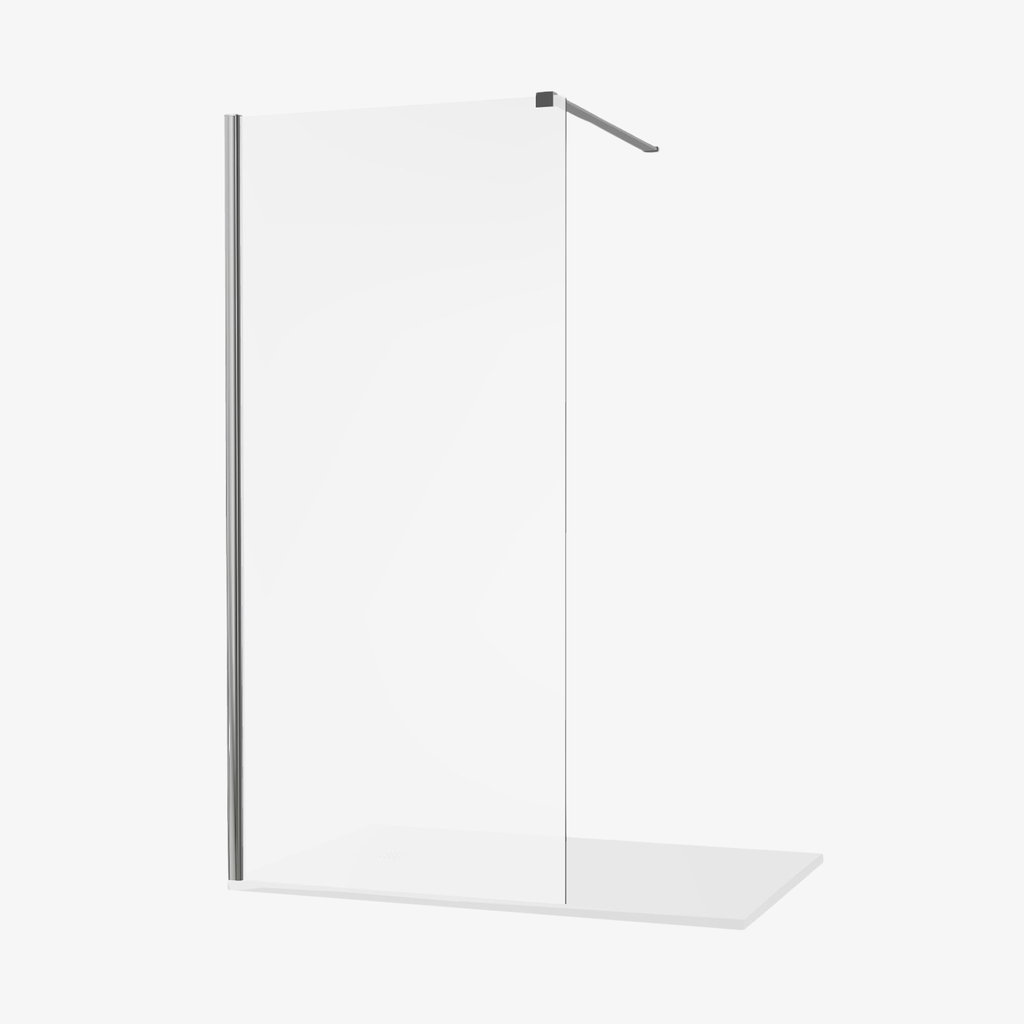 [20310007] Pip Inloopdouche Spiegelglas Douchewand 90 cm 8 mm Chroom Veiligheidsglas Easy clean Nano coating Omkeerbaar