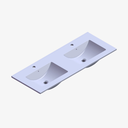 Wastafel Sofie met Kraangat Hoogglans Wit 120x46 cm