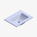 Wastafel Sofie Zonder Kraangat Hoogglans Wit 60x46 cm