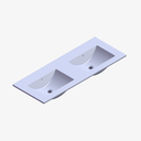 Wastafel Sofie Zonder Kraangat Hoogglans Wit 120x46 cm