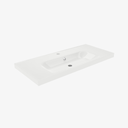 Wastafel Keramische Frame Hoogglans Wit 100x45 cm