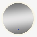 Led Spiegel Roos Ronde Aanraakschakelaar - On/Off - Spiegel Verwarming 100 cm