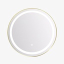 Led Spiegel Quinty Brushed Gold met Dimbare Verlichting en Verwarming Rond 80 cm