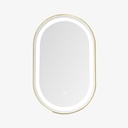 Led Spiegel Luna met Dimbare verlichting en Verwarming Brushed Gold 50x80 cm