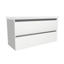 Bonn 120 cm Hoogglans Wit Wastafelmeubel Met Elite Wastafels