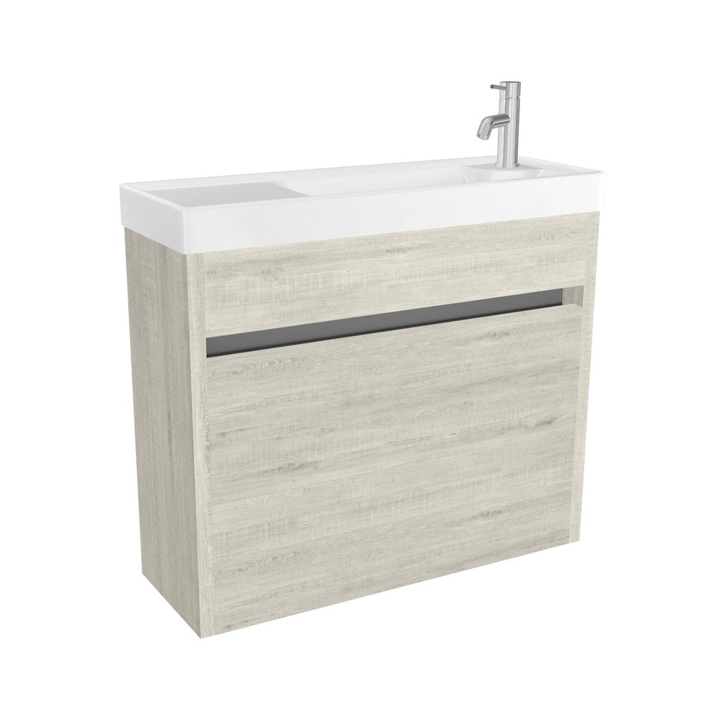 [B-VE-60-OK-LS-W-VE] Venlo 60 cm Lissabon Toiletmeubel Met Ventidue Wastafels