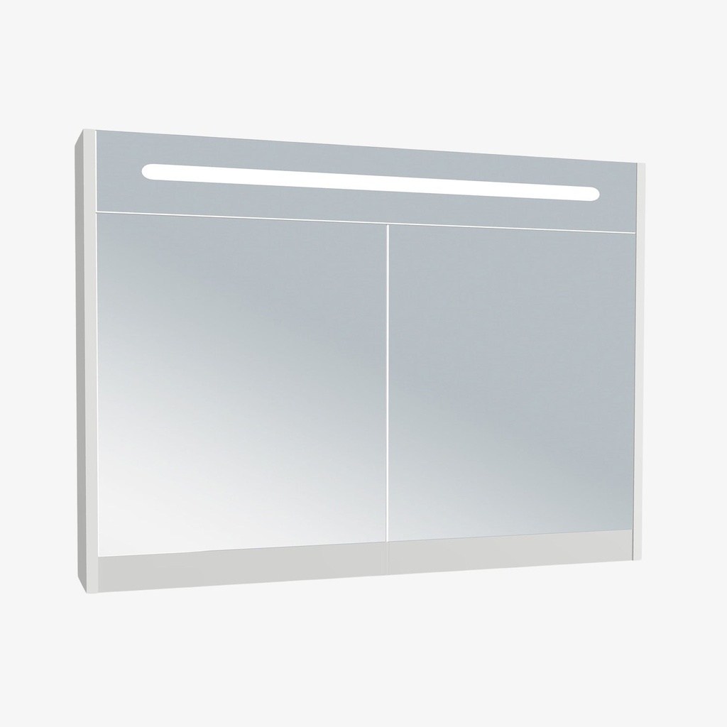 [LSK-100-HW] Led Spiegelkast Hoogglans Wit 100 cm