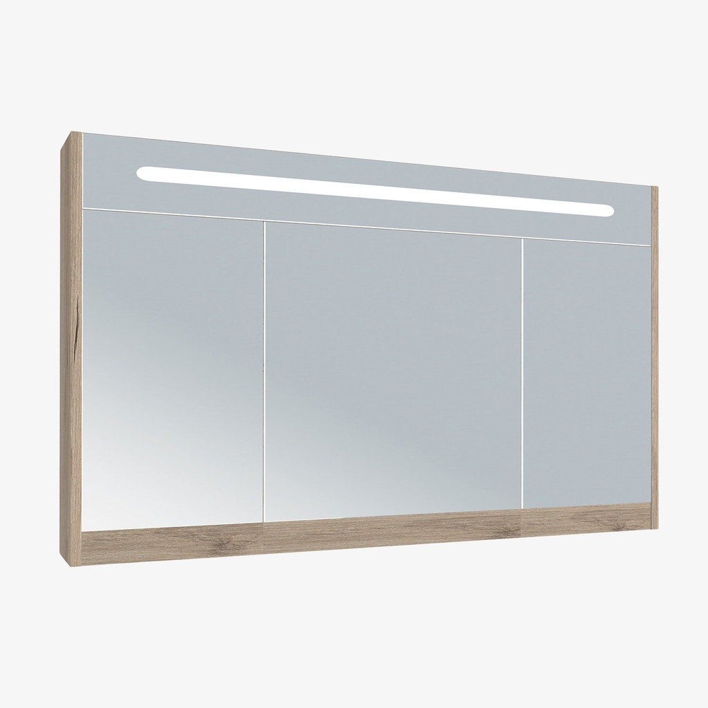 [LSK-120-DE] Led Spiegelkast Duitse Eik 120 cm
