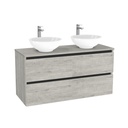 München Badkamermeubel 120 cm Lissabon - Onderkast MDF - Softclose greeploos - 4 Lades met Waskom