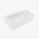 Fontein Wasbak Milou Mini Rechts Mat Wit 37x9x18 cm (BxHXD)