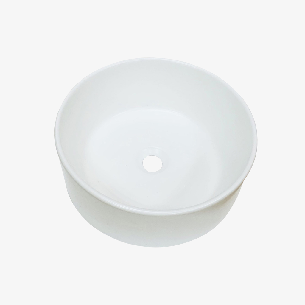 [10432031] Waskom Emma Rond Mat Wit 40 cm