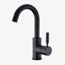 Wastafelkraan Julia Eéngreeps 3/8 Inch Draaibaar Opbouw Rond Mat Zwart