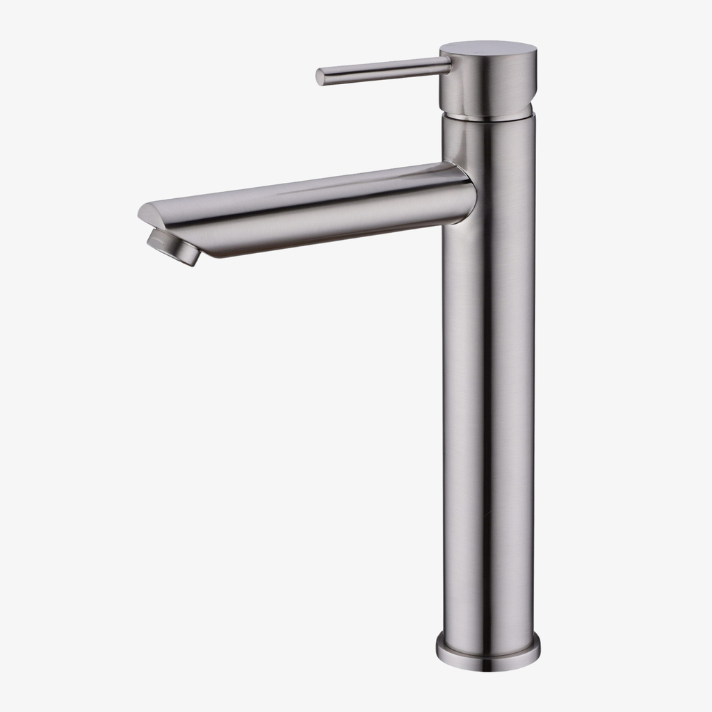 [20140049] Wastafelkraan Tessa Hoge Eéngreeps 3/8 Inch Opbouw Rond RVS