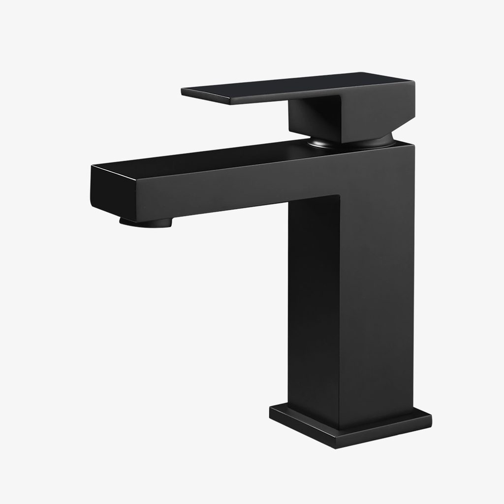 [20140006] Wastafelmengkraan Carla Vierkant Eenhendel 3/8 Inch Opbouw Mat Zwart