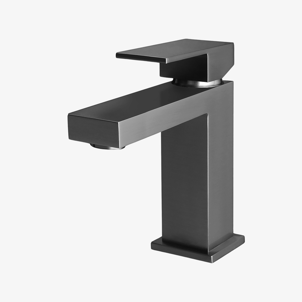 [20140008] Wastafelmengkraan Carla Vierkant Eenhendel 3/8 Inch Opbouw Gun Metal